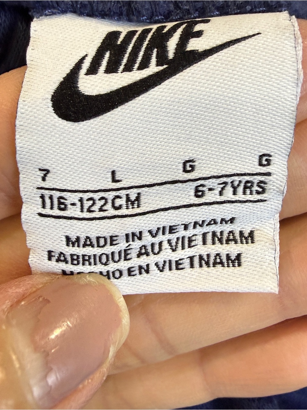 Nike Navy Blue Joggers- Size 7 - Picture 9 of 10